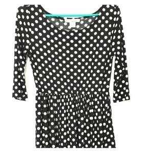 Polka dot baby doll dress